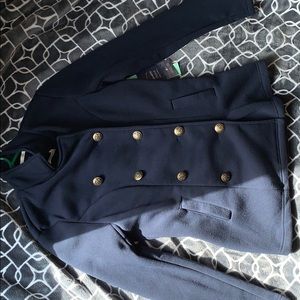 Blue pea coat
